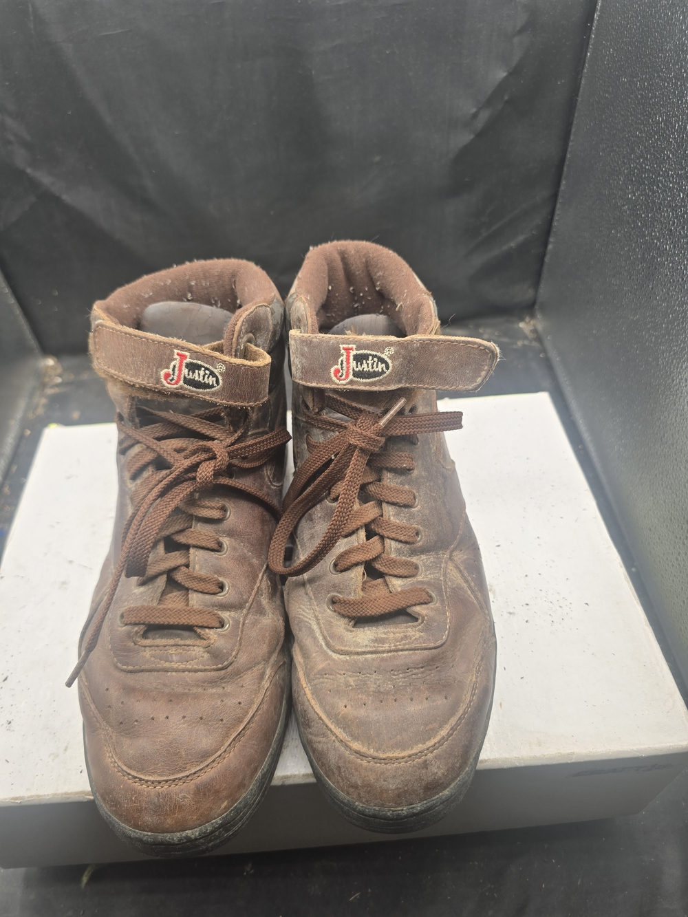 Justin Boots Men's Brown Leather High-Top Work Sneaker